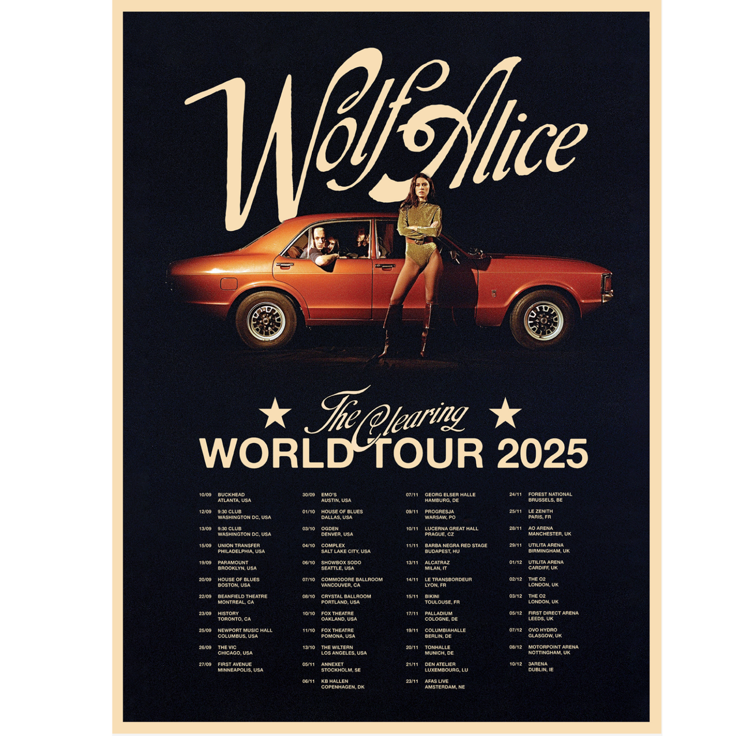 The Clearing World Tour 2025 Poster